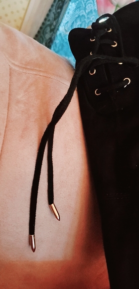 GUESS black suede over the knee boots - Picture 4 of 4